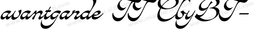 avantgarde TT CbyBT字体转换